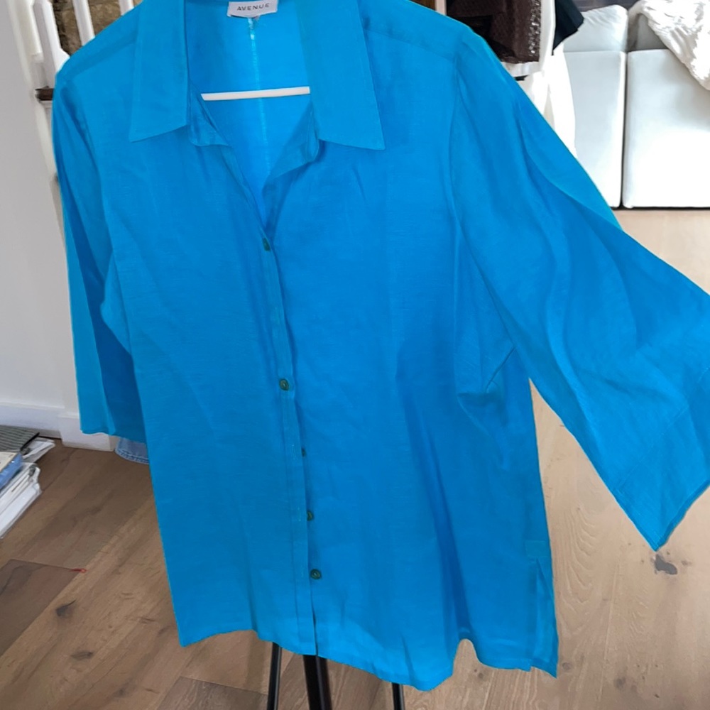 Blue Button Down - image 1